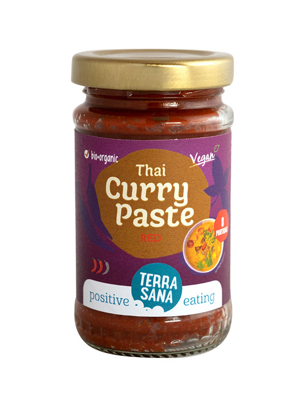 Terrasana Pâte de curry thai rouge bio 120g